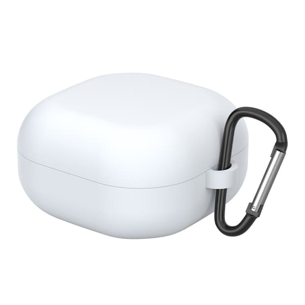 INF Silikonfodral med karbinhake för compatible with Samsung Galaxy Buds Live/Pro/Buds 2/Buds 2 Pro Vit