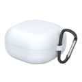 Miniatyrbild 1 av 4: INF Silikonfodral med karbinhake för compatible with Samsung Galaxy Buds Live/Pro/Buds 2/Buds 2 Pro Vit