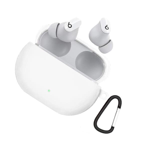 INF Kompatibel med Beats Studio Buds Silikone Etui med Spænde - Optimal Beskyttelse Hvid