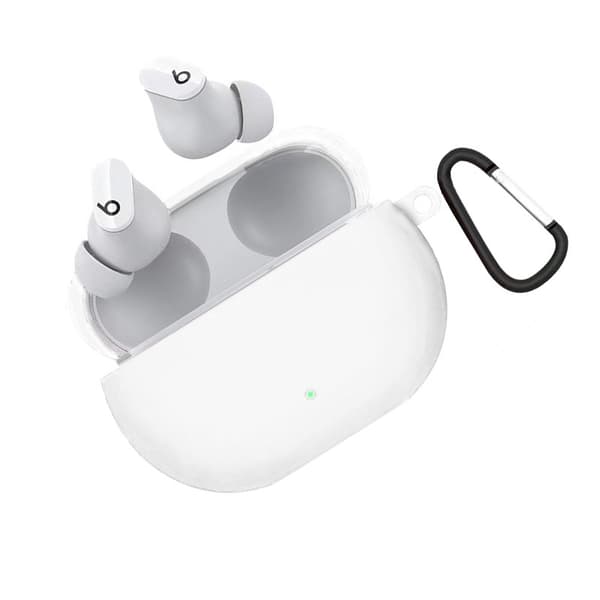INF Kompatibel med Beats Studio Buds Silikone Etui med Spænde - Optimal Beskyttelse Hvid