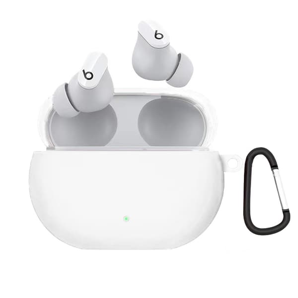 INF Kompatibel med Beats Studio Buds Silikone Etui med Spænde - Optimal Beskyttelse Hvid