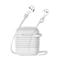 Miniatyrbild 1 av 2: Baseus Airpods Skyddsfodral i Silikon med Magnetiskt Bälte, Vit
