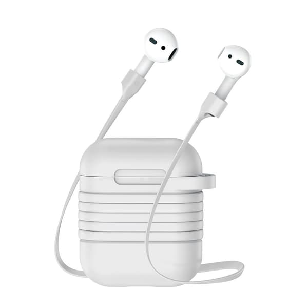 Baseus Airpods Skyddsfodral i Silikon med Magnetiskt Bälte, Vit