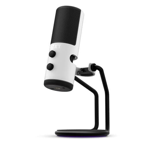Nzxt-kapseli - AP-WUMIC-W1 - USB-suoratoistomikrofoni - korkea äänenlaatu - yksisuuntainen kardioidikuvio - teräväpiirtoäänikuva - valkoinen, musta