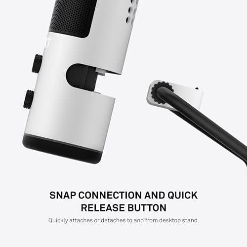Nzxt-kapseli - AP-WUMIC-W1 - USB-suoratoistomikrofoni - korkea äänenlaatu - yksisuuntainen kardioidikuvio - teräväpiirtoäänikuva - valkoinen, musta
