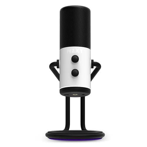Nzxt-kapseli - AP-WUMIC-W1 - USB-suoratoistomikrofoni - korkea äänenlaatu - yksisuuntainen kardioidikuvio - teräväpiirtoäänikuva - valkoinen, musta