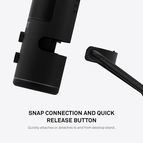 Nzxt-kapseli - AP-WUMIC-B1 - USB-suoratoistomikrofoni - Korkealaatuinen ääni - Yksisuuntainen kardioidinapakuvio - Teräväpiirtoäänitallenne - Musta