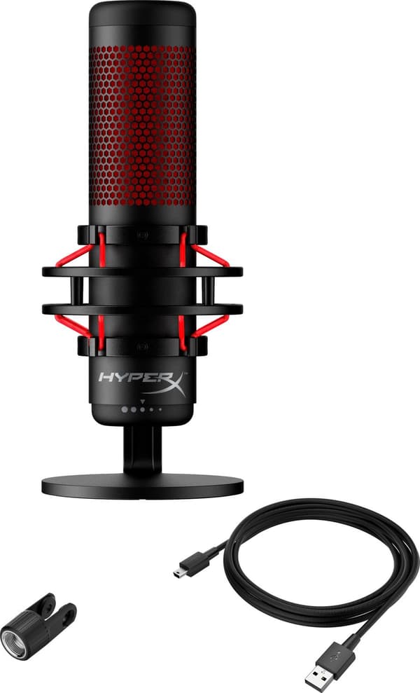 HyperX QuadCast Streaming -mikrofoni - PS4/Windows/MAC - punainen