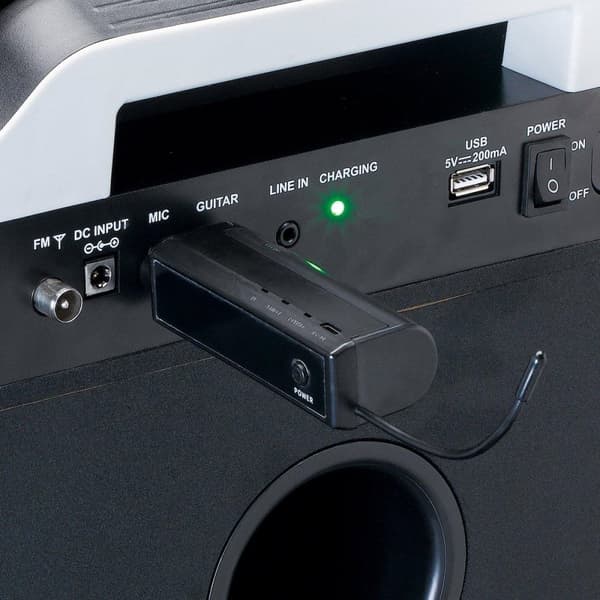 Lenco - MCW-011BK - Trådlös mikrofon med 6,3 mm mottagare