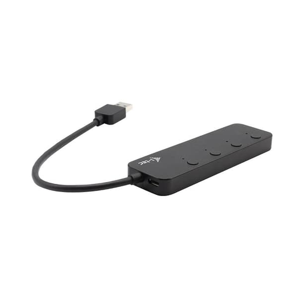 I-TEC USB 3.0 Metal HUB 4-portar med individuella på/av-knappar 4x USB 3.0-port med snabbladdningsstöd BC 1.2 (U3CHARGEHUB4)