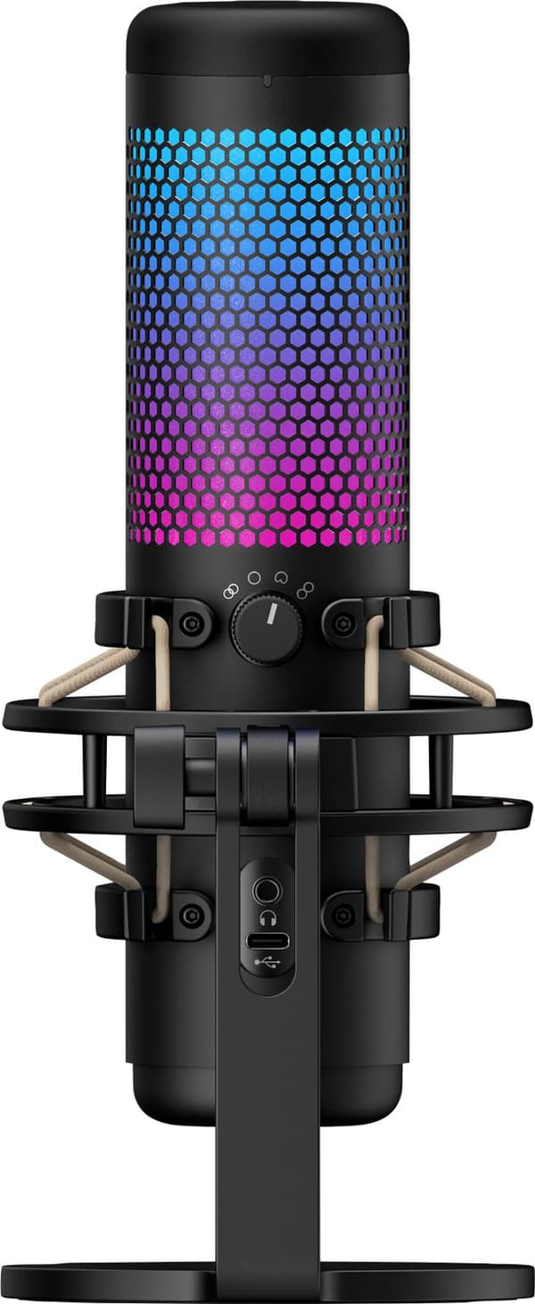 HyperX QuadCast S RGB USB-kondensatormikrofon - PC/Mac/PS4 - Sort