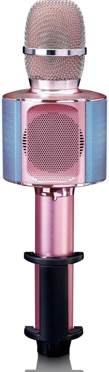 Lenco BMC-090PK - Bluetooth Karaoke mikrofon med högtalare och belysning - Rosa