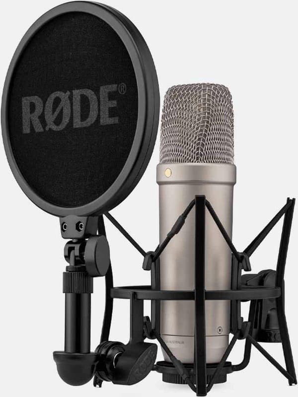 Rode NT1 5:e generationens kondensatormikrofon med stort membran - Silver (NT1GEN5)
