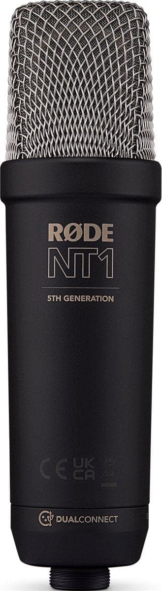 Rode NT1 5:e generationens kondensatormikrofon med stort membran - svart (NT1GEN5B)