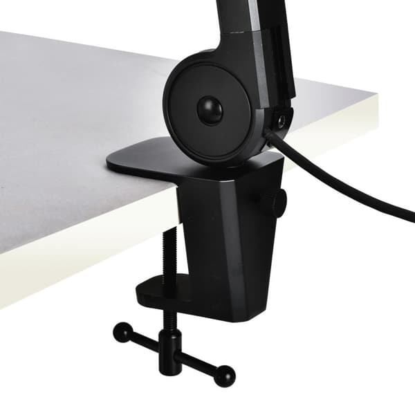 Cherry MA 6.0 UNI USB HUB Mikrofonarm för alla UM-mikrofoner Aluminium i svart med bordsklämma (max 60 mm), USB-hubb med två anslutningar (5V/2A), fri