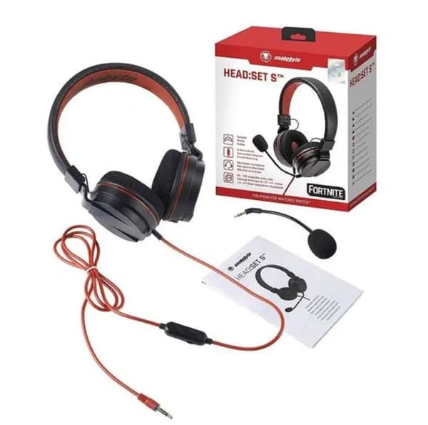 Snakebyte Head:Set S Headset Wired Head-band Gaming Black, Red
