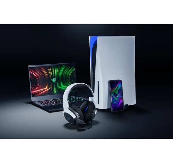 Razer trådløst headset Kaira PS5, hvit
