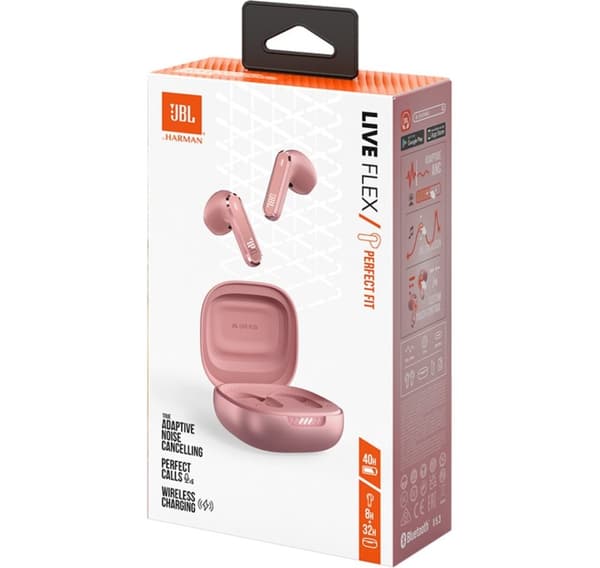 JBL trådlösa hörlurar Live Flex, rosa