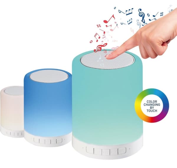 Langaton Platinet-kaiutin + LED-lamppu 2in1 PDLSB01