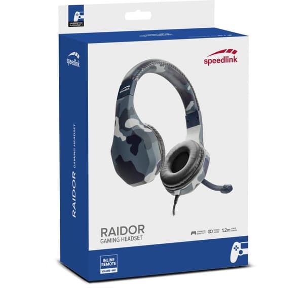 Speedlink-headset Raidor PS4, svart (SL-450303-BE)