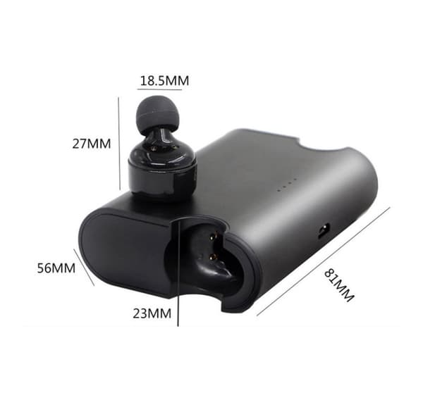 Platinet hörlurar + mikrofon Bluetooth Sport PM1080, svart (43892)