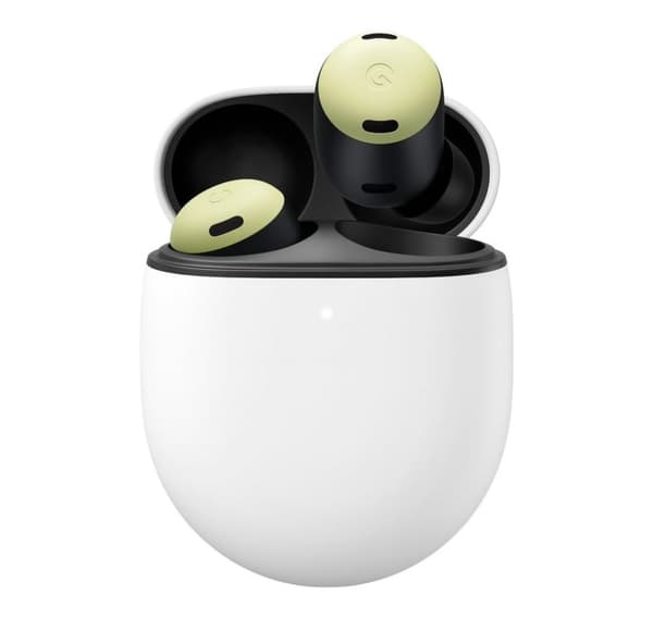 Googles trådlösa hörsnäckor Pixel Buds Pro, citrongräs