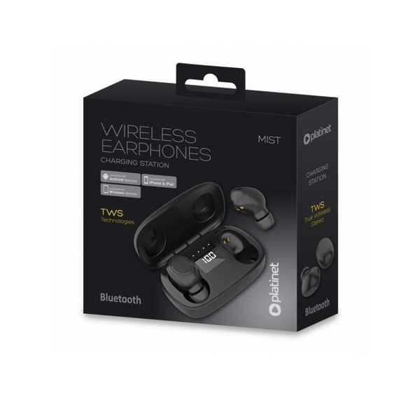 Platinet trådløst headset Mist, sort (PM1020B)