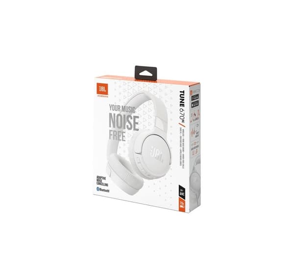JBL langattomat kuulokkeet Tune 670NC, valkoinen