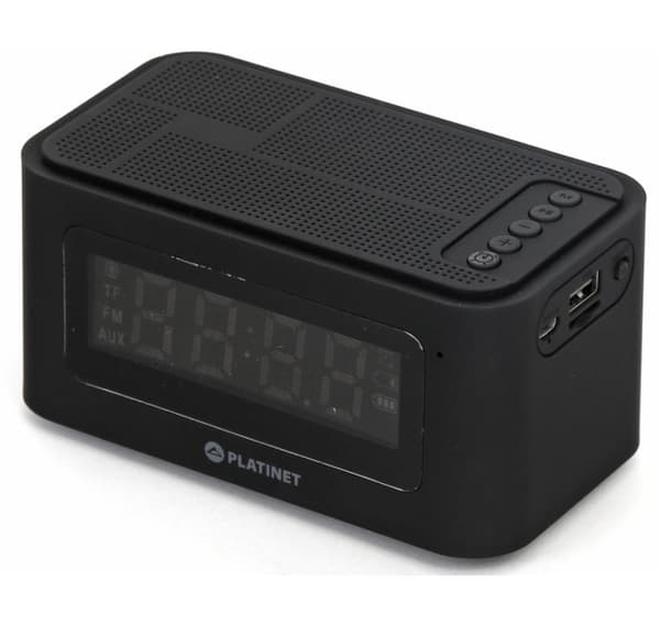 Platinet Bluetooth høyttaler + vekkerklokke 5W PMGC5B