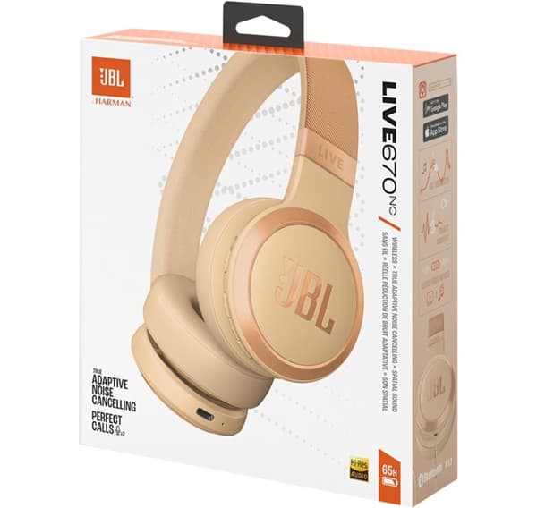 JBL langattomat kuulokkeet Live 670NC, beige