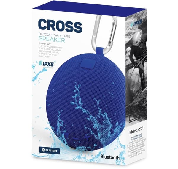 Langaton Platinet-kaiutin Cross PMG14 BT, sininen (44491)