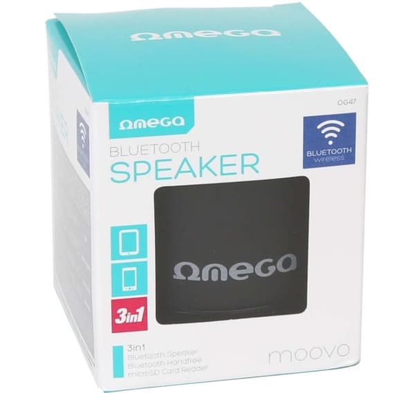 Omega Bluetooth højttaler V3.0 Alu 3in1 OG47B, sort (42643)