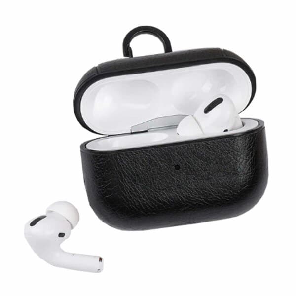 AirPods Pro 2 Skal Fodral Läder PC Svart