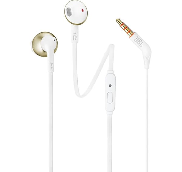 JBL headset T205, guld