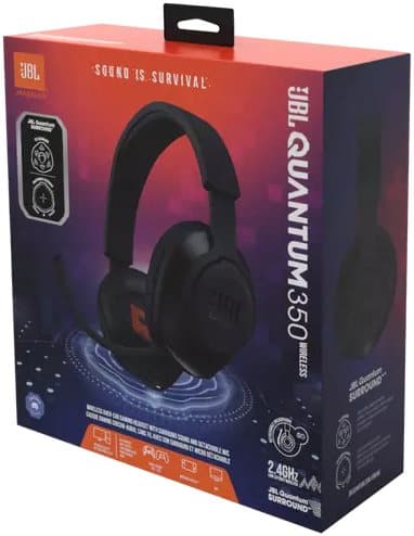 JBL Quantum 350 Headphone Wireless Gaming Headset with Microphone, (USB), Black EU