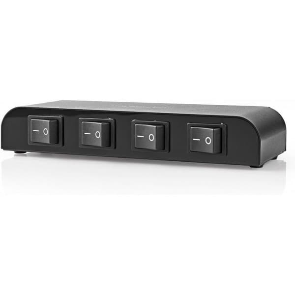Nedis ASWI2614BK - 4-vägshögtalarväljare
