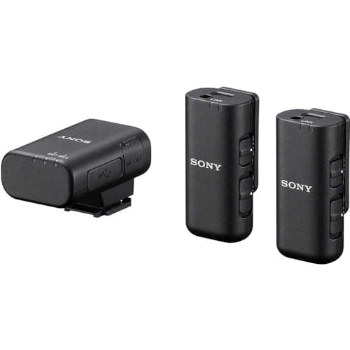 Sony ECM-W3 | Trådlöst mikrofonsystem för två mikrofoner för streaming, poddsändningar och möten, svart