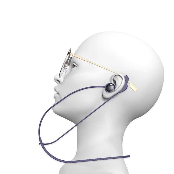 Silikonsnöre med glasögon fäste Apple Airpods Pro - Vit