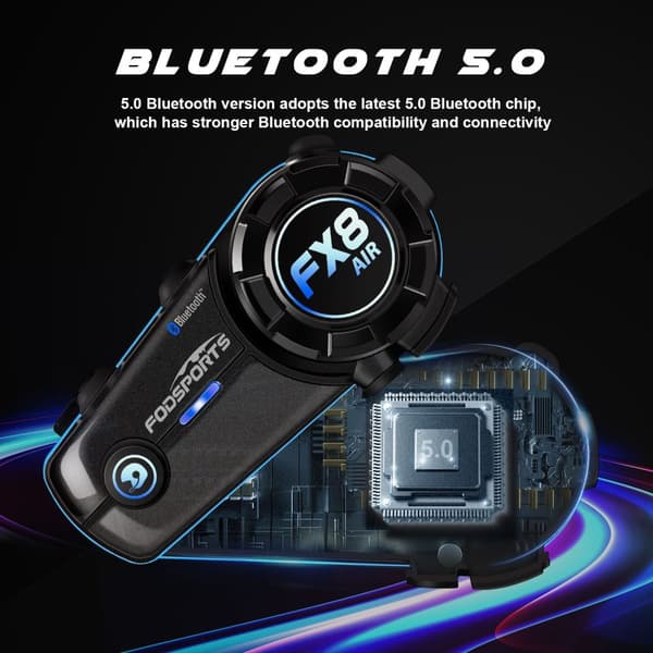 Moottoripyöräkypärän intercom, langaton Bluetooth-kuulokemikrofoni, FM-radio