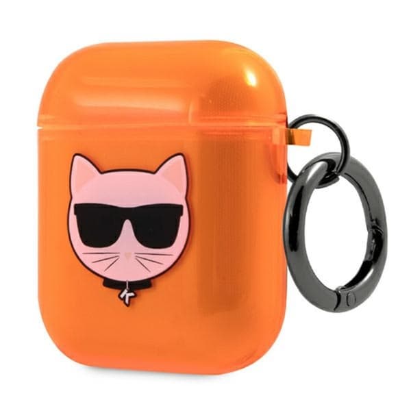 Karl Lagerfeld Choupette Head - Airpods-fodral (fluo orange)