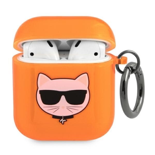 Karl Lagerfeld Choupette Head - Airpods-fodral (fluo orange)