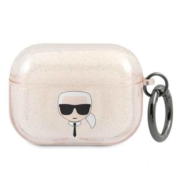 Karl Lagerfeld Karl Head Glitter - Airpods Pro Case (guld)