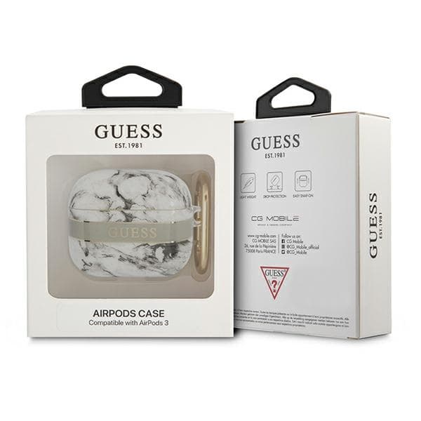 Guess Marble Strap - Airpods 3 Fodral (grå)