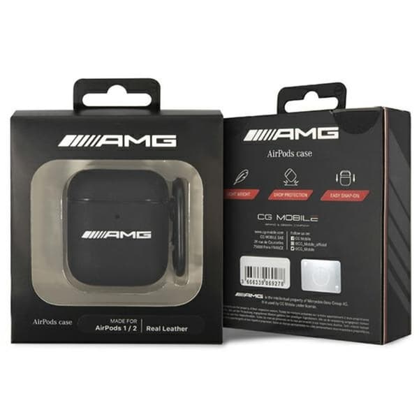 AMG Leather Big Logo - AirPods-fodral (svart)