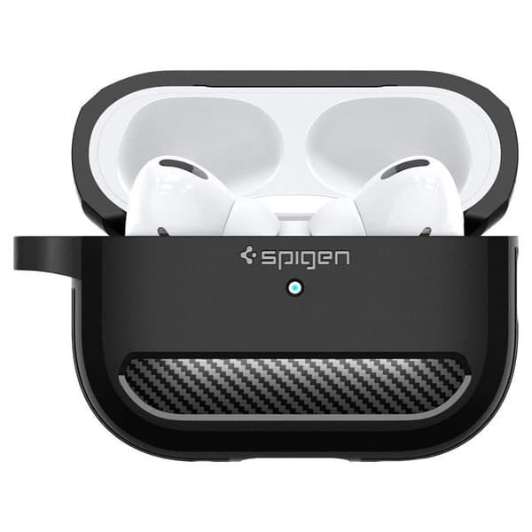 Spigen Rugged Armor - Kotelo Apple Airpods Pro 1/2:lle (musta)