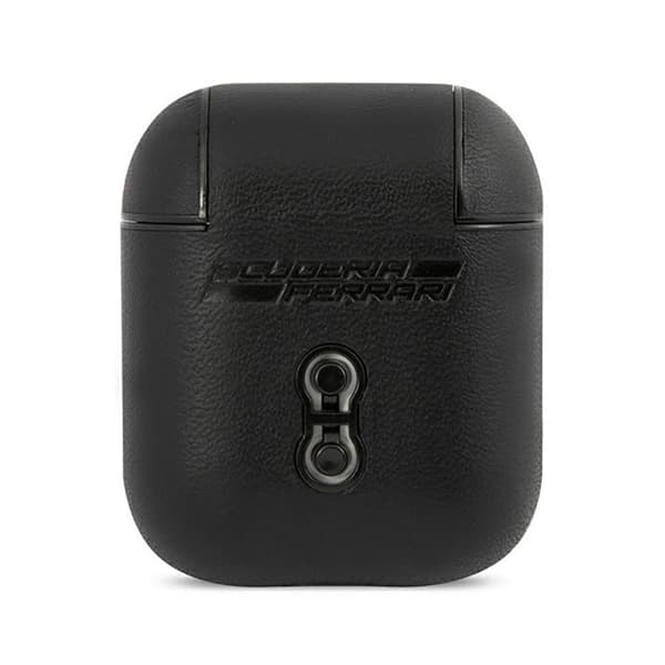 Ferrari On Track-läder - AirPods-fodral 1/2 Gen (svart)
