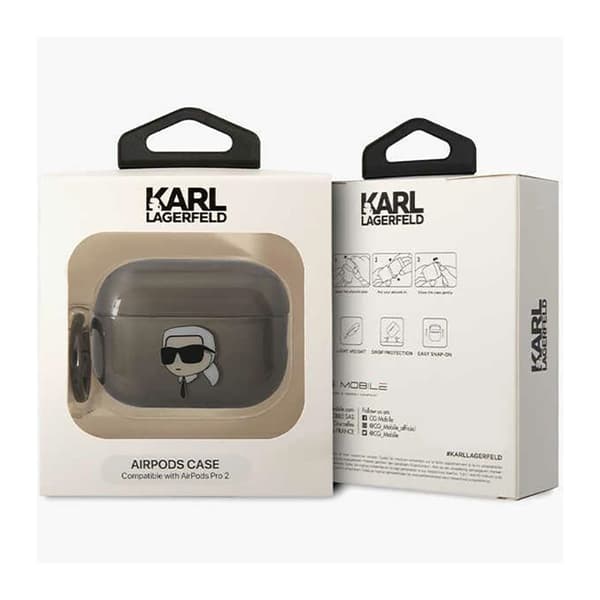 Karl Lagerfeld NFT Ikonik Karl Head - AirPods Pro 2 -kotelo (musta)