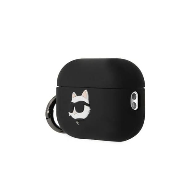 Karl Lagerfeld Silikon NFT Choupette Head 3D - AirPods Pro 2 Fodral (svart)