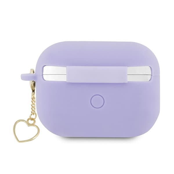 Guess Silicone Heart Charm - AirPods Pro 2 Fodral (lila)