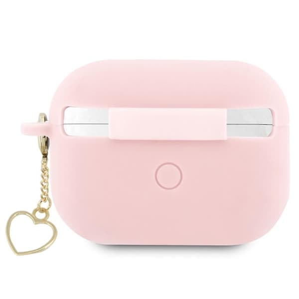 Guess Silicone Heart Charm - AirPods Pro 2 -kotelo (vaaleanpunainen)